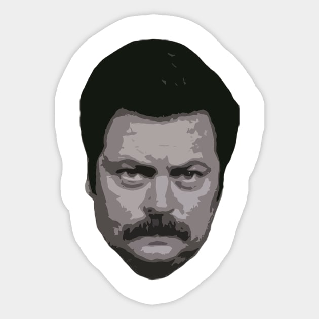 Ron Swanson Sticker by raidrival